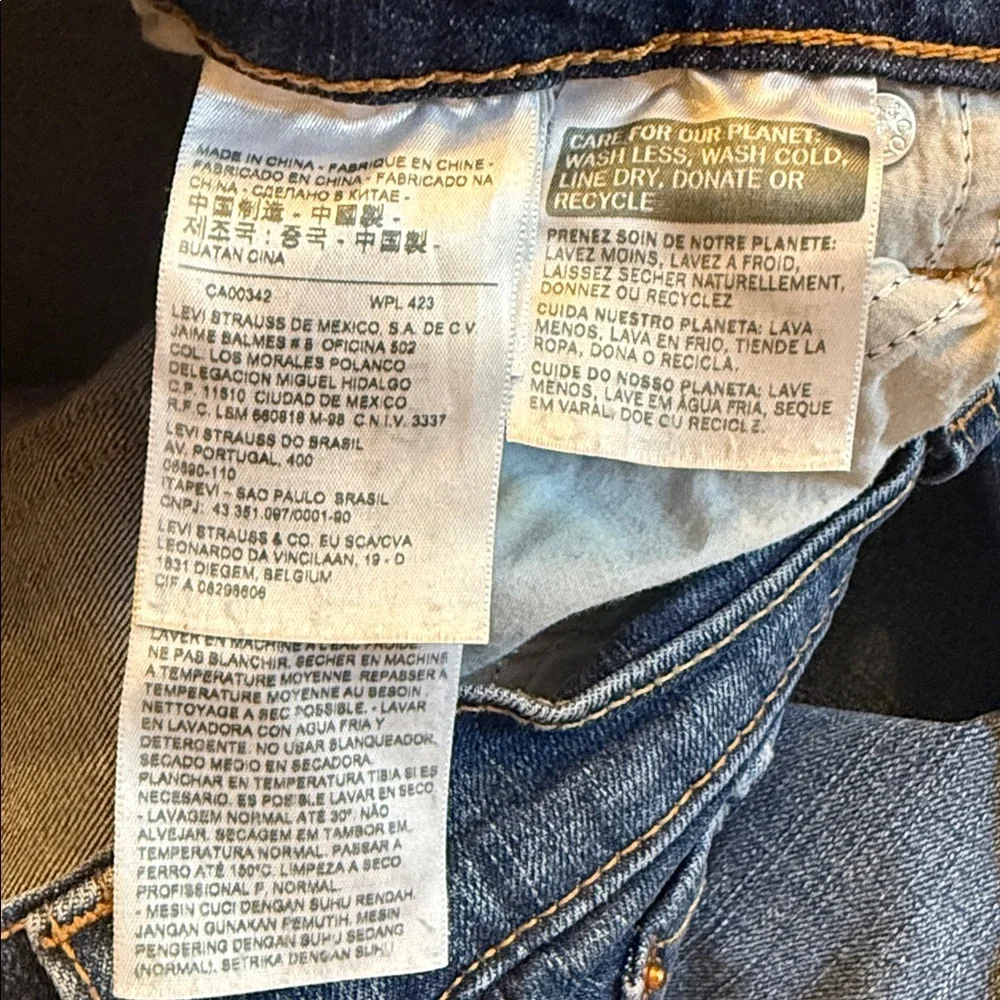 Levi’s Boyfriend Jeans Size 29 Cropped Straight Leg Mid Rise Stretch - Picture 7 of 14